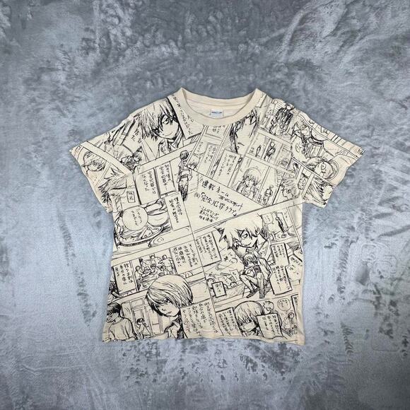 Vintage Bakuman Weekly Jump Cream AOP Anime Manga Contest Graphic T-shirt S-M - Picture 5 of 8